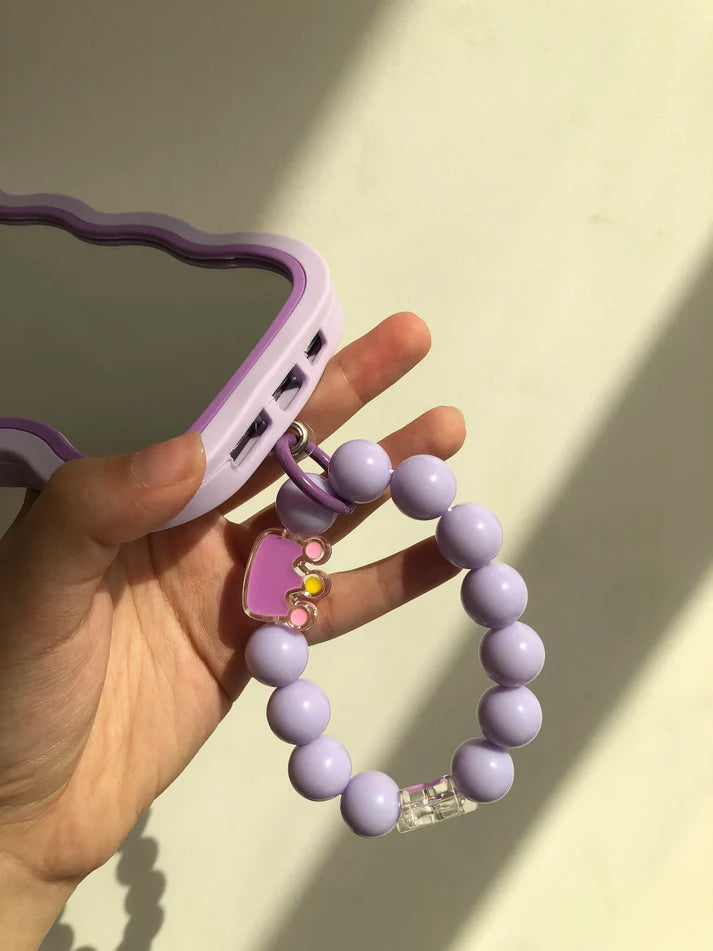 3D Purple Mirror Case with Chain