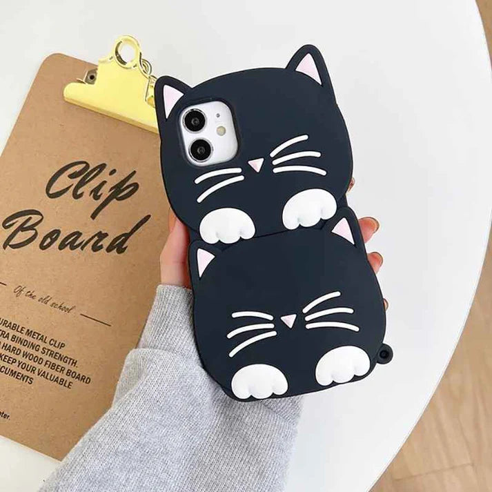 3D Black Cat Case